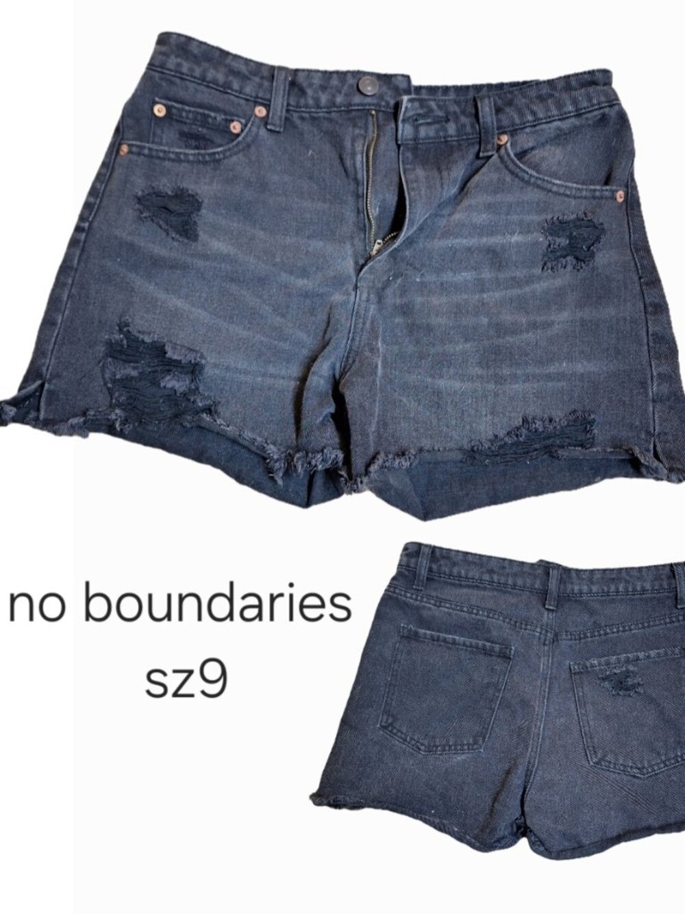 NoBo sz9 Black Denim Shorts